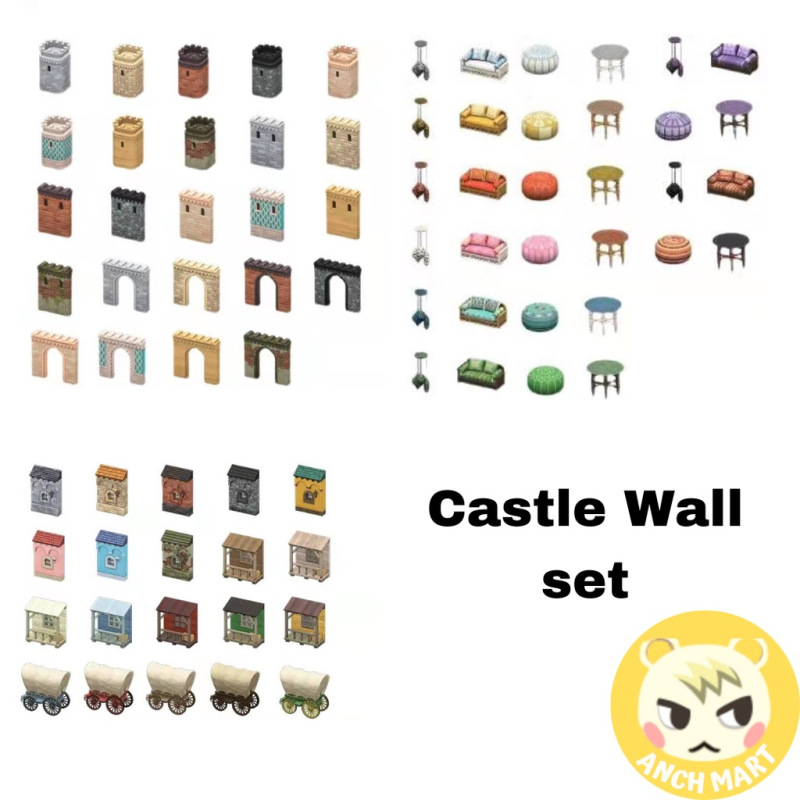 Animal Crossing Castle wall set send to your island Nintendo switch version